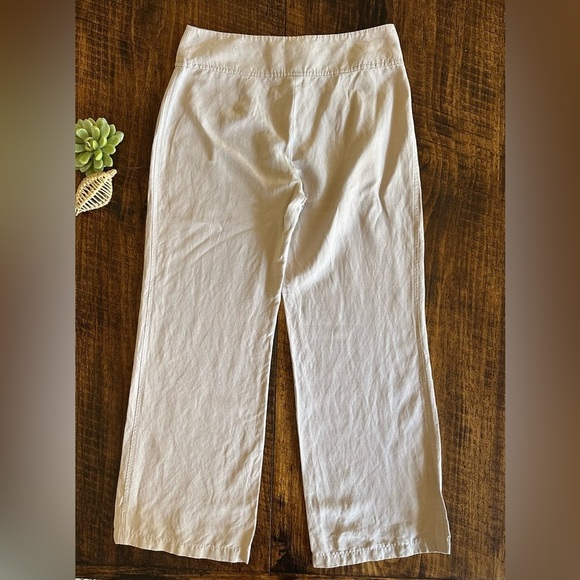 Eileen Fisher | Beige Mid-Rise Wide Leg Pants, Size XS - Picture 2 of 8
